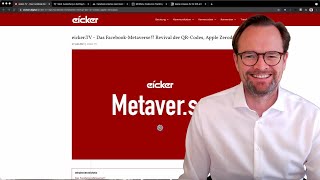 eicker.TV - Das Facebook-Metaverse Revival der QR-Codes, Apple Zerodays - Frisch aus dem Netz.