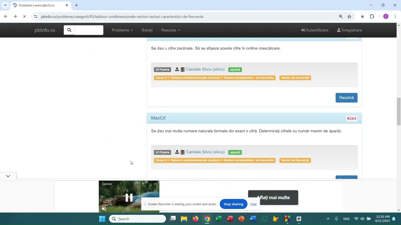 Vectori de frecvență | C++ | Probleme PbInfo