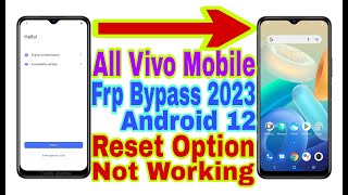 All Vivo Android 12 Frp Bypass/Reset Option Not Open | New Trick 2023 | Reset Frp/No Pc 100% Working