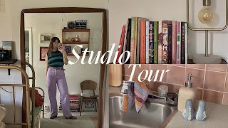 Studio Apartment Tour 🛋️ Mid-Century Furniture, Offbeat Art, and an Abundance of Books