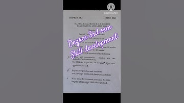 #degree #3rd sem#skill development #environmental audit#paper 3 #model question paper#previous paper