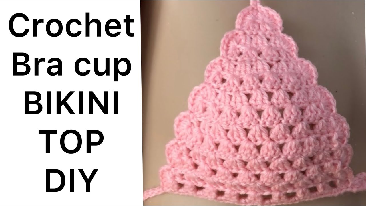 How to crochet cup crochet triangle Crochet Bralette DIY TUTORIAL
