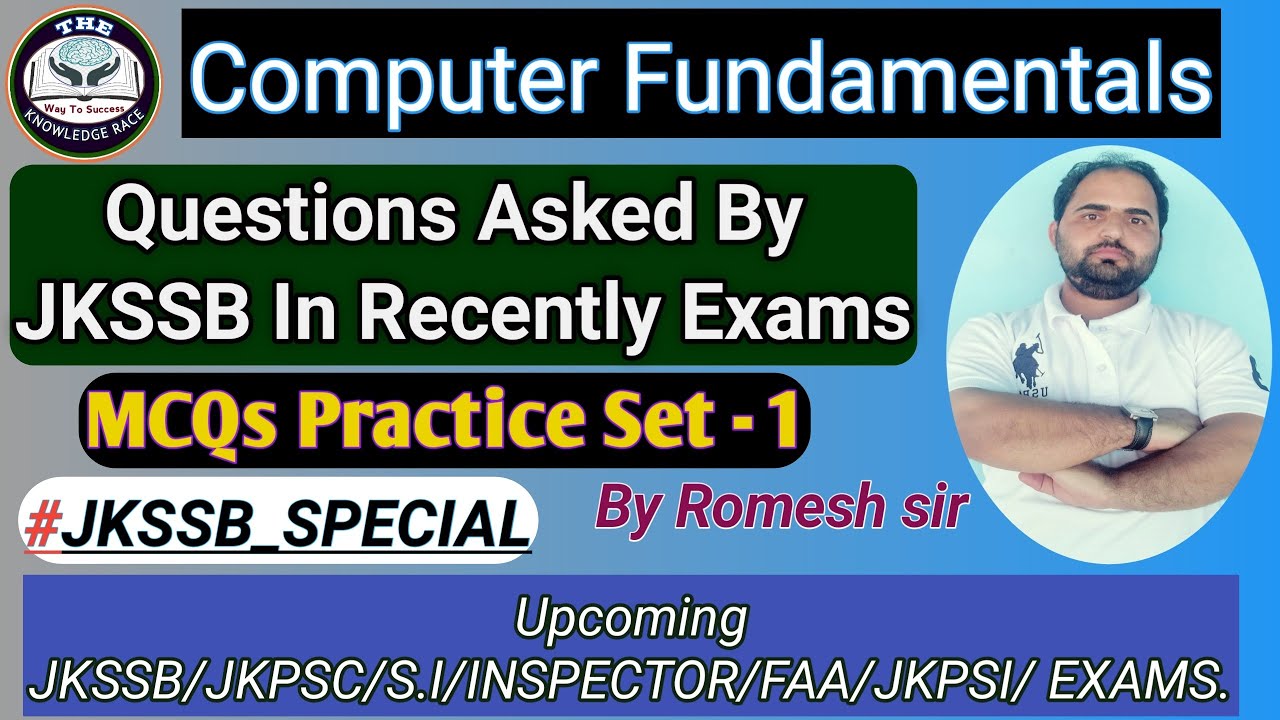 Lec.1|| Computer Fundamentals MCQs | Jkssb Previous year solved Questions | Jkssb upcoming exams.