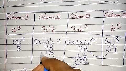 Class 8....Column Method for finding Cubes