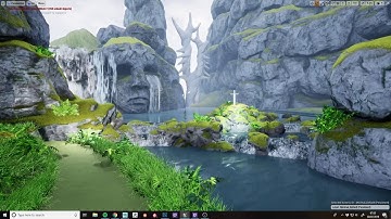 Waterfall Rocks UE4