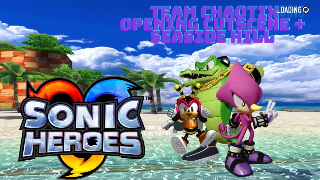 Sonic Heroes PC Playthrough Gameplay (2160p) Part 48 - Team Chaotix Opening Cutscene + Seaside Hill