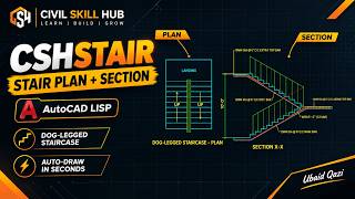 Create Stair Plan & Section Automatically in AutoCAD | CSHSTAIR LISP