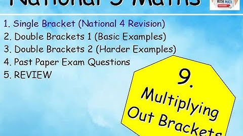 9.1 Multiplying Out Brackets : Single Bracket (National 4 Revision) - Nat 5 Maths - MrThomasMaths