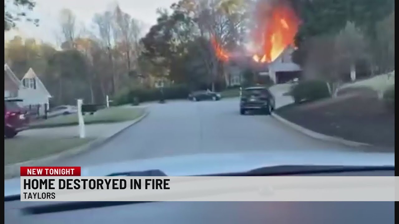 Greenville Co. house destroyed by fire, 3 taken to hospital - YouTube
