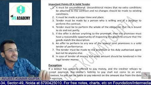 Foundation | May/June 2022 | Law | Revision 12 Contract Act Part-8 | Avijeet Kumar Gupta
