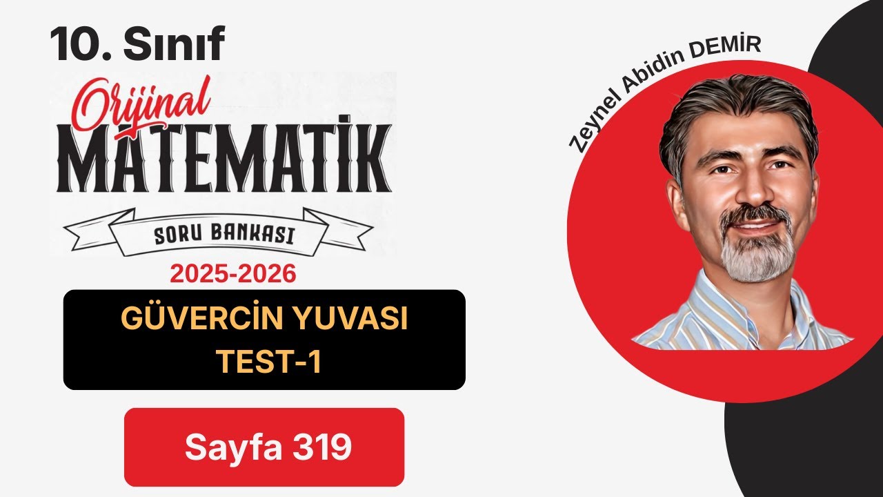 2025-2026 10.Sınıf Matematik Orijinal Yayınları SB /Güvercin Yuvası-İsimsiz Grup Test - 1(sayfa 319)