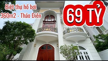 Bán biệt thự Thảo Điền | 14x26 360m2 | hồ bơi sân vườn rộng, Hầm 3 tầng| 69 TỶ