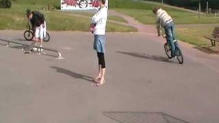 double saut sur la funbox