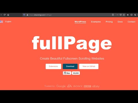 Fullpage.js Tutorial -