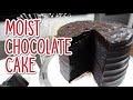 Easy Moist Chocolate Cake Recipe With Chocolate Ganache