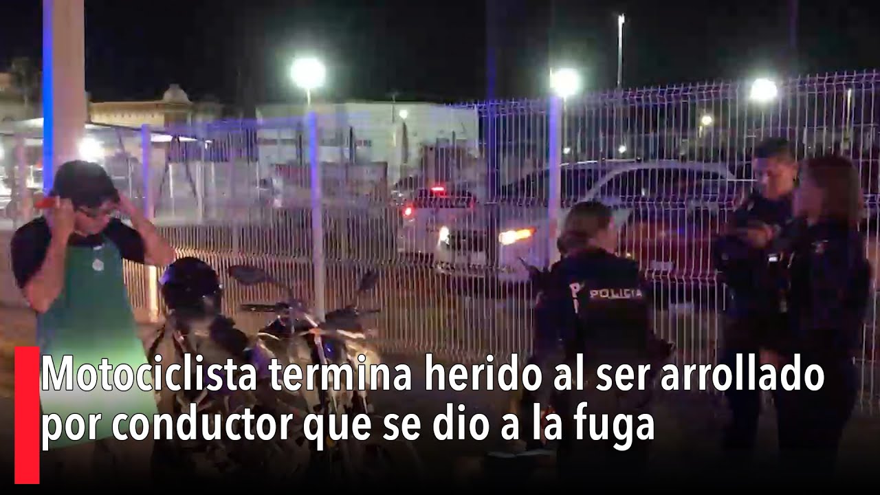 Motociclista termina herido al ser arrollado por conductor que se dio a ...