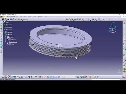 CATIA Tutorial-4 GROOVE & Rectangular Pattern