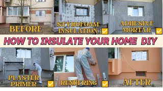 How to do an External Wall Insulation with Polystyrene System and Render Bark Like Texture