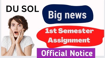 SOL first Semester assignment Big offical Update 2023 | Sol assignment 2023 | Ameeninfo