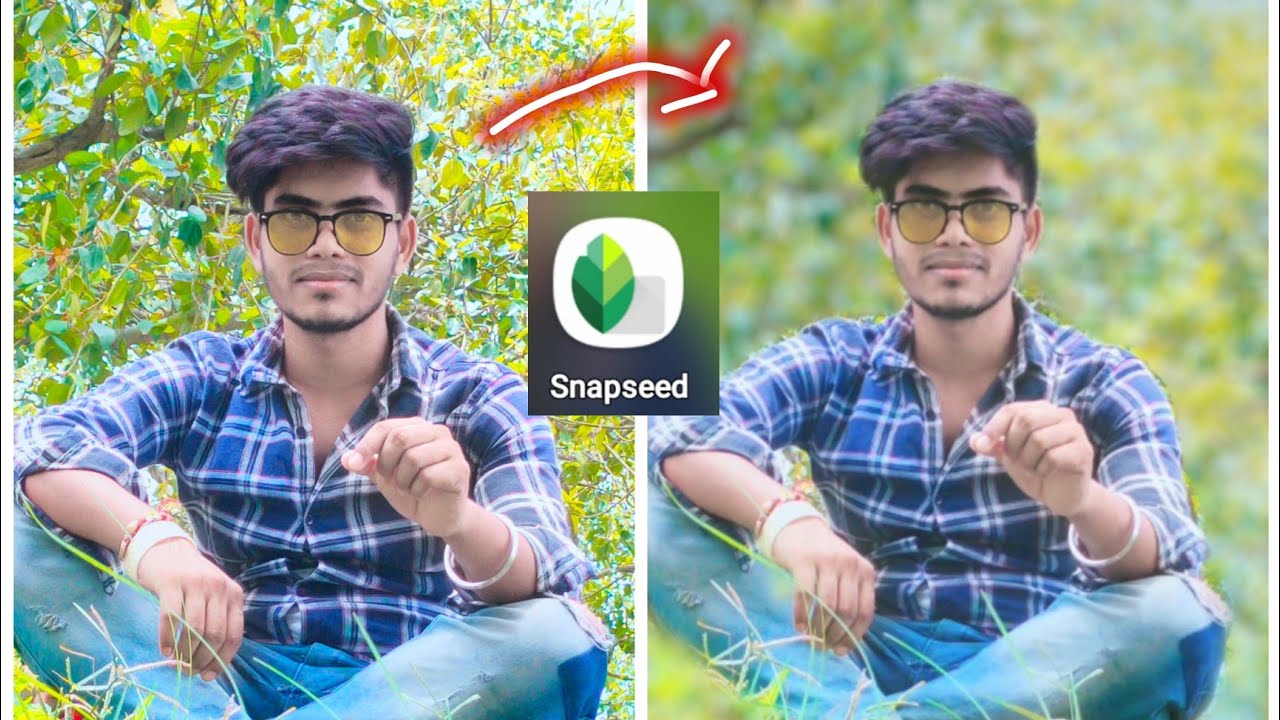 snapseed app photo background blur kaise kare Snapseed background edit -  YouTube