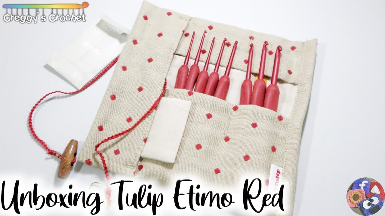 UNBOXING "Tulip Etimo Red" Crochet Hook | Hooku Booku Yarnu Japan