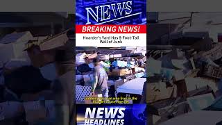 Hoarder's Yard Has 8-Foot-TallWall of Junk#news  #breakingnews  #foryou