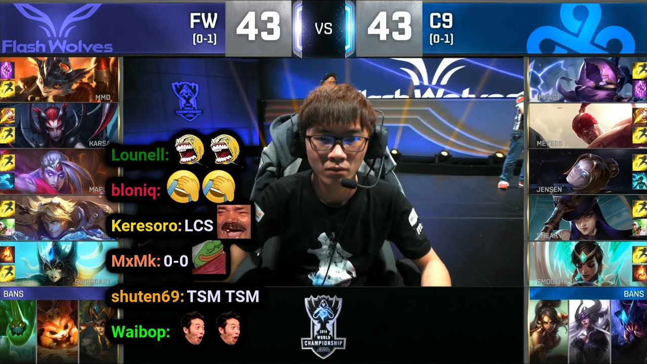 FW vs C9 | 2016 Worlds - Group Stage Day 3 | Twitch VOD with Chat