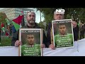 Protestujący przed stadionem w Dublinie przeciw meczowi z Izraelem