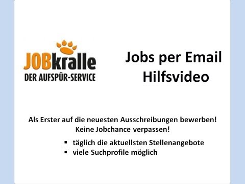 Hilfe - Video für Jobs per Email Service