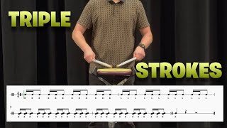 Triple Strokes Play Along | 80-130 BPM | Chop Builder | Drum Exercise