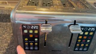whall 4 Slice Touch Screen Toaster, Stainless Steel Toasters Digital Timer, Dual Control Panel Toast