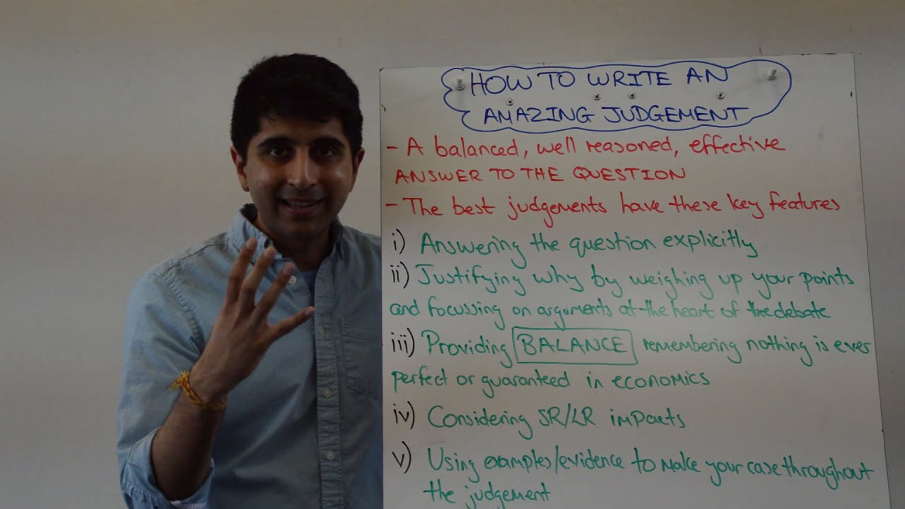 How To Write An Amazing Judgement Final Paragraph In Economics YouTube