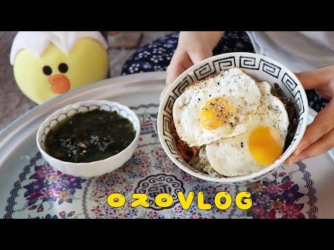 ENG.VLOG🔥☀️여름에 다이어트는 힘들어….묵도 직접 만들어 먹는 자취생 브이로그🏡(집밥,도토리 묵사발,두부 브라우니,감자채 핫도그,<strong>미역국</strong>,<strong>참치</strong> 비빔밥,현미곤약밥)