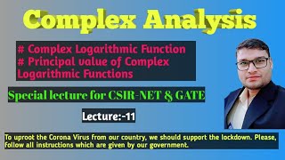 Lec:-11;Complex Analysis ।। CSIR-NET & GATE