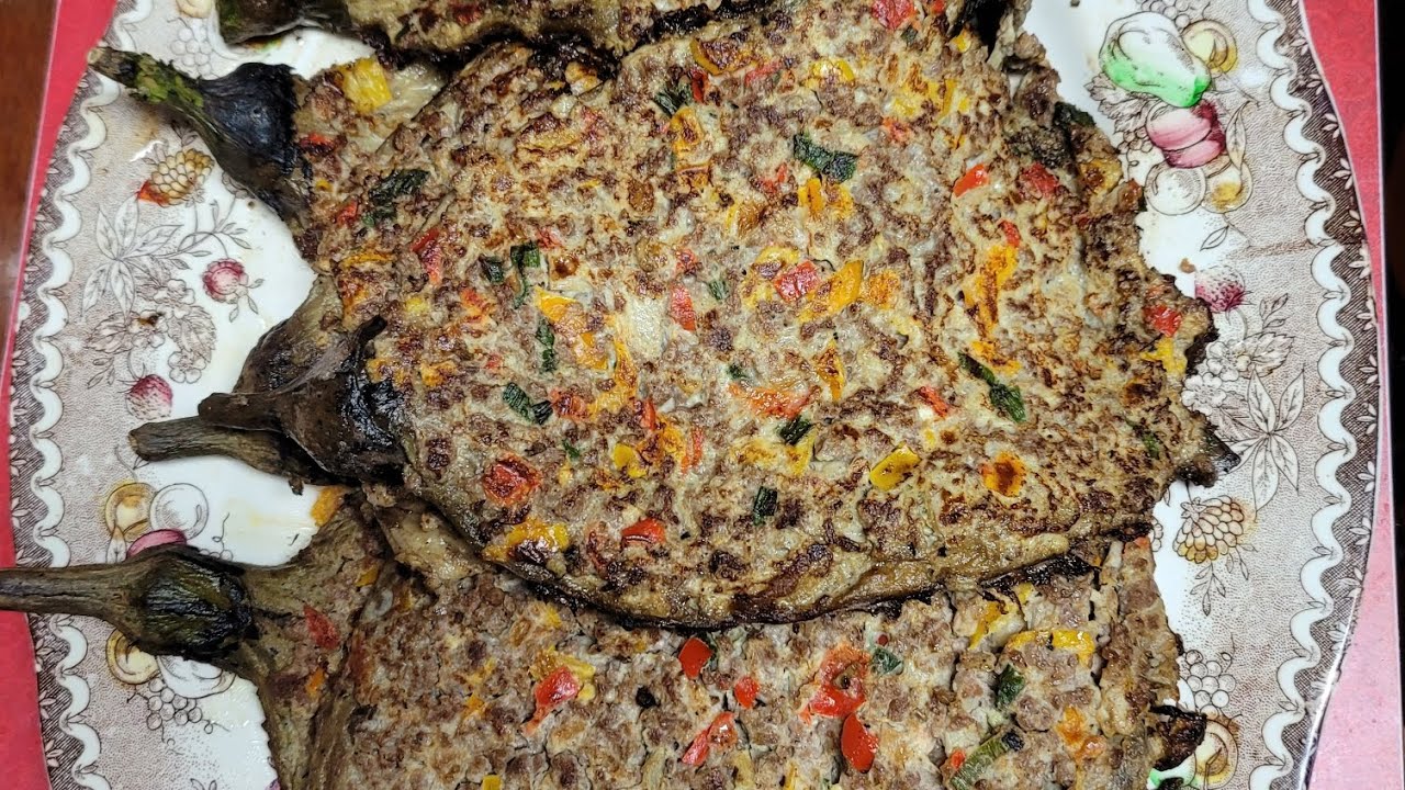Stuffed Eggplant with Ground Beef (filipino dish) YouTube