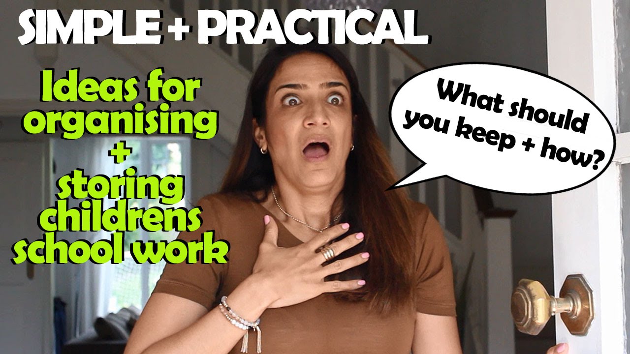 Simple Ideas for Organising + Storing Childrens School Work. What