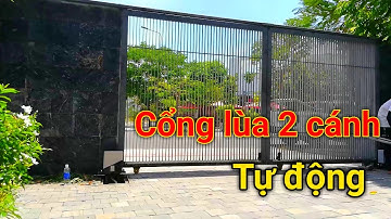 Cổng lùa 2 cánh tự động đóng mở - motor cổng tự động | Trinh AGS