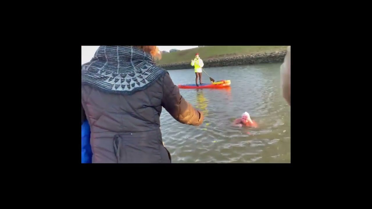 Lene End and Exit. Ice Mile, Maritimt Center, Esbjerg Strand January 21st 2023