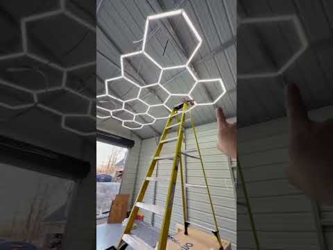 Hexagon light install on a non-flat ceiling