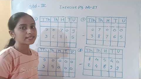 @swatisclasses STD 4 Maths Exercise Page No-27 / Page No-27 standard 4 Mathematics