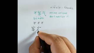 how to write 不客气，客气(bukeqi) | Chinese character writing