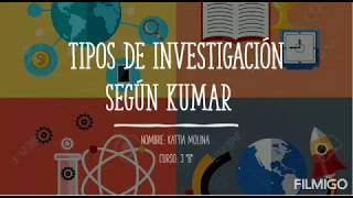 TIPOS DE INVESTIGACIÓN CIENTÍFICA SEGÚN KUMAR