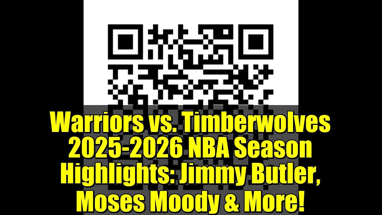 Warriors vs. Timberwolves 2025-2026 NBA Season Highlights: Jimmy Butler, Moses Moody & More!