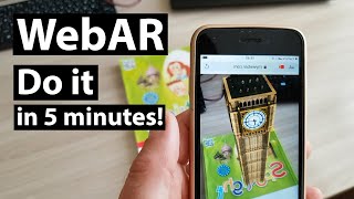 WebAR image tracking creation in 5 minutes without special skills (brand new way 2020) screenshot 1