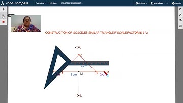 USING ROBOCOMPASS CONSTRUCTION OF ISOSCELES SIMILAR TRIANGLES IF SCALE FACTOR GIVEN/MscMEd/10Maths