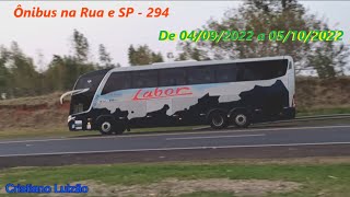Buses on the Street and on SP-294 from 09/04/2022 to 10/05/2022