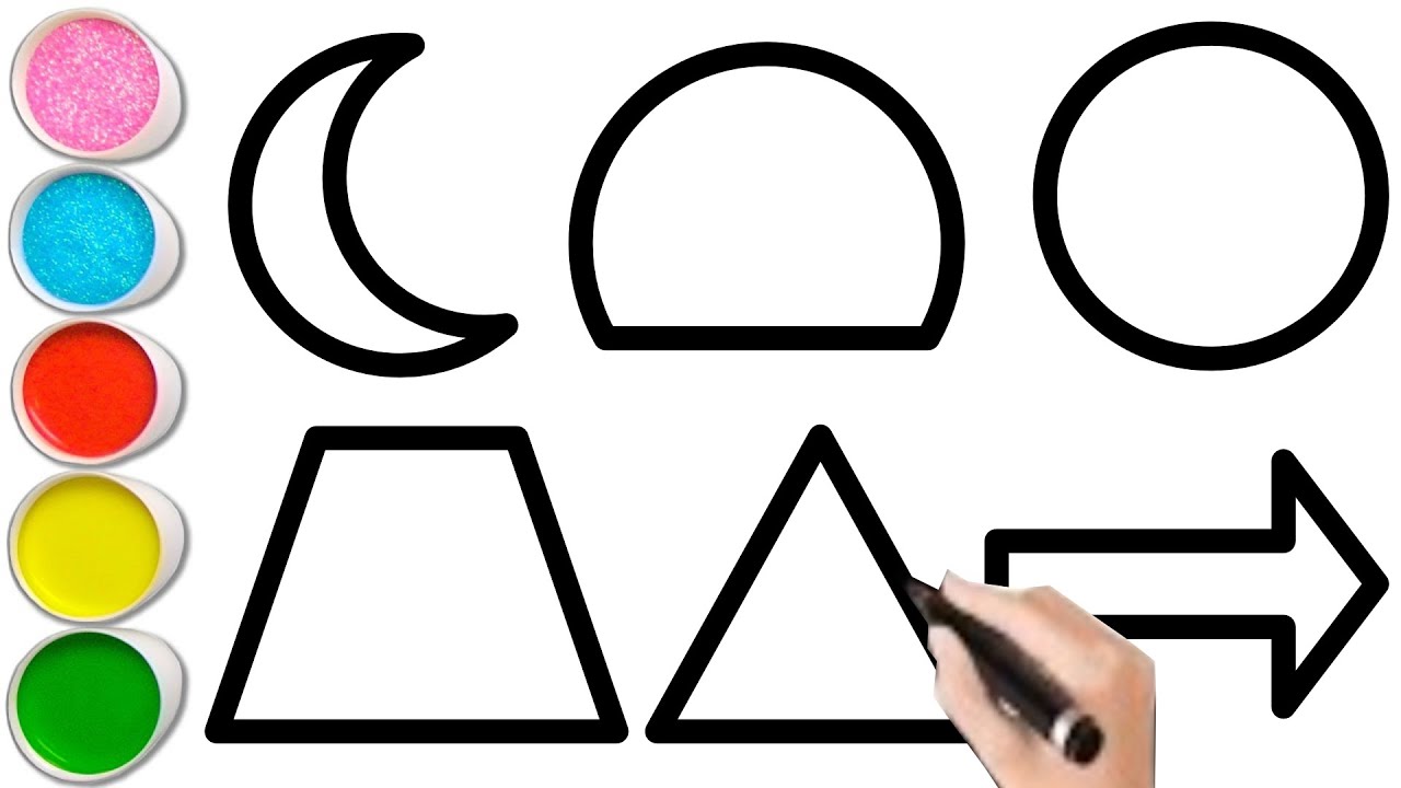 Learn to draw Shapes,Colors for kids | abc song, Toddler Learning,2d ...