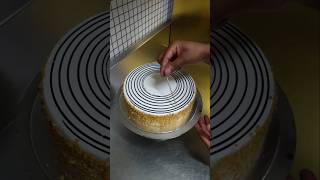 butterscotch cake easy design tutorial #trending #cake #shorts #vairalvideo