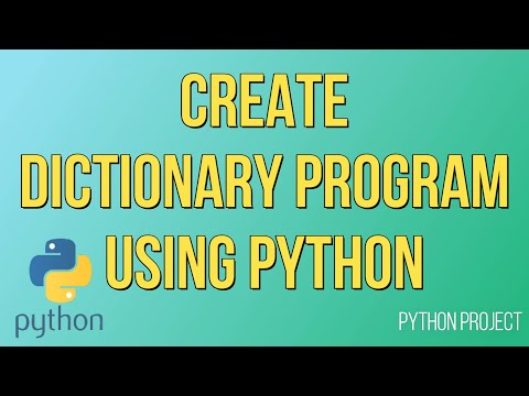 Create own Dictionary program using Python | #Python Project
