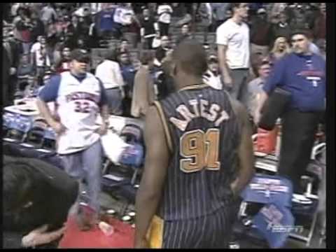 PISTON VS PACERS VS FANS BRAWL ESPN